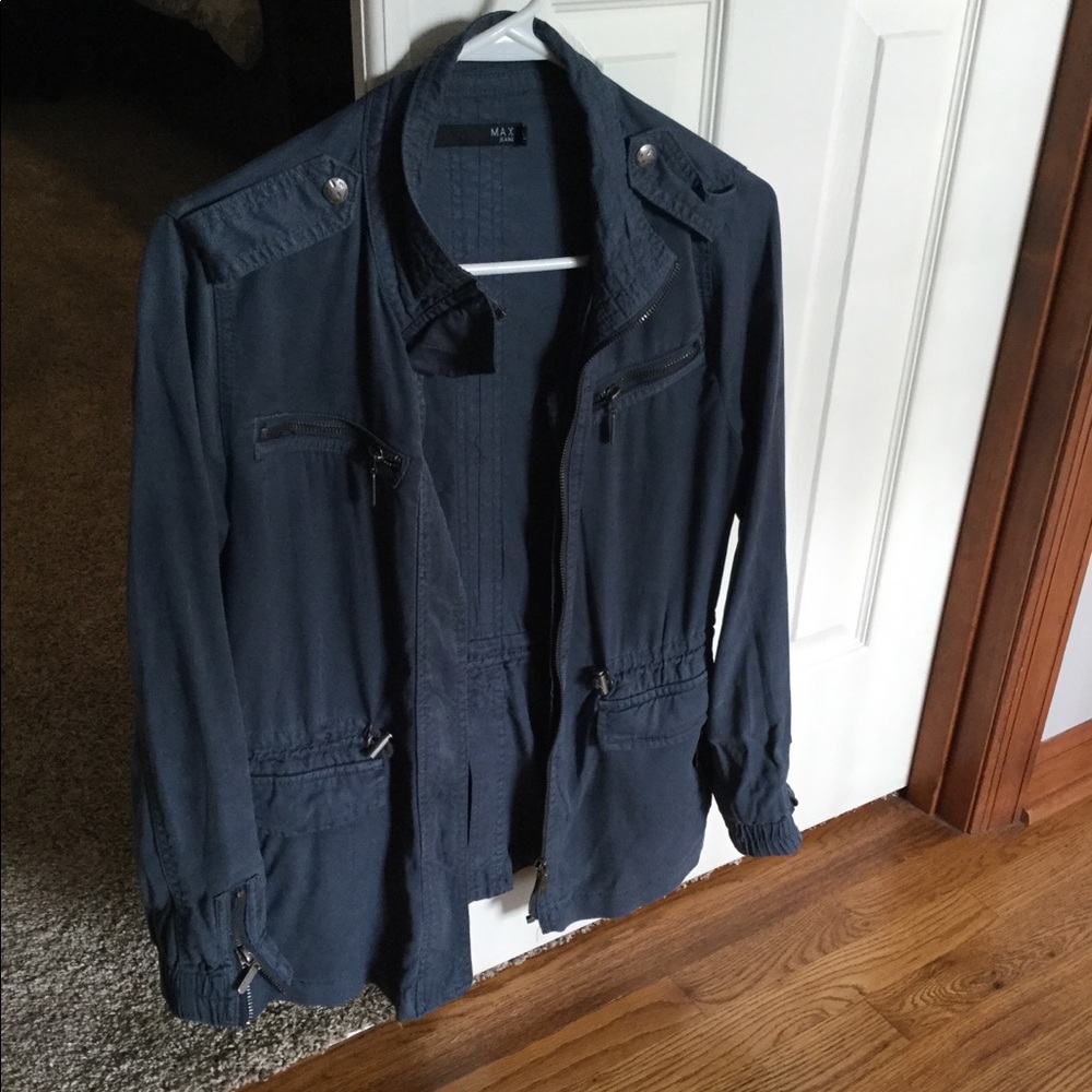 Blue Canvas Utility Jacket Max Jeans